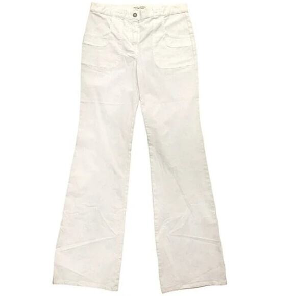 Nili Lotan NWT Oakland Wide-Leg Stretch Twill Pant in‎ Eggshell Women's Size 8 - Picture 2 of 10